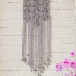 Small Macrame Wall Hanging Modern Boho Tapestry, 30 - thumbnail 2