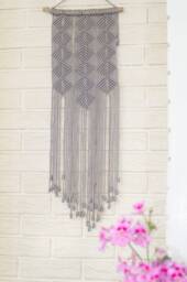 Small Macrame Wall Hanging Modern Boho Tapestry, 30 - thumbnail 1