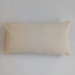Moroccan Cactus Silk Cushion Cover, Handmade Orange Sabra Lumbar Pillow, Boho 24''x12''/60x30 cm - thumbnail 4