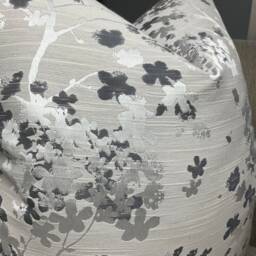 Modern Cushion Cover - Pillow Sham Case Darcey Misty Floral Designer Fabric Silvery Grey Invisible Zip Home Decor All Sizes - thumbnail 4