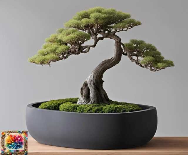 Round Bonsai Pot, Modern Minimalist Planter - image 1