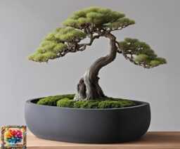 Round Bonsai Pot, Modern Minimalist Planter - thumbnail 1