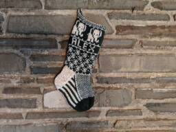 Elephant Christmas Stocking - Hand Knit, Fair Isle, Vintage Inspired Knit With The Wind - thumbnail 1
