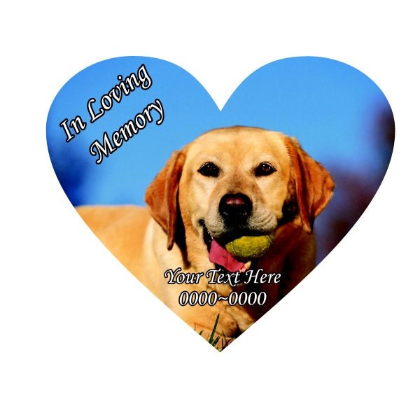 Labrador in Loving Memory Full Color Heart 014 Custom Vinyl Wall Decal Or Car Sticker - Ilmfullcolorheart014Et