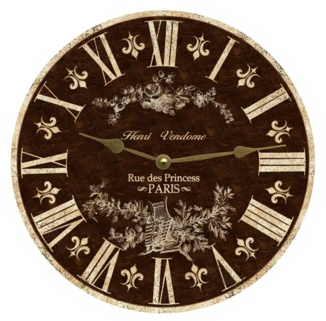 Paris Themed Clock - Toile Clock - image 1