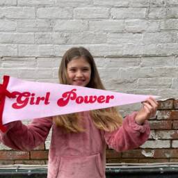 Girl Power Pennant Flag/Hanging Banner Gallery Wall Decor Motivational Desk Girls Bedroom Kindness - thumbnail 2