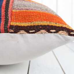 Vintage Turkish Kilim Pillow Cover - 20x20 Inch - thumbnail 4
