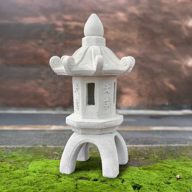 Chinese Pagoda Figurine Concrete Lantern Sculpture Cement Ornament Stone Zen Garden Statue Lover Gift Front Door Decor - image 1