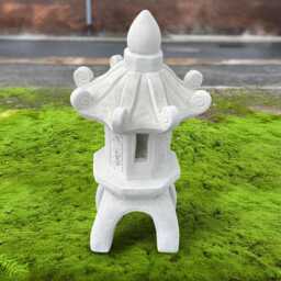 Chinese Pagoda Figurine Concrete Lantern Sculpture Cement Ornament Stone Zen Garden Statue Lover Gift Front Door Decor - thumbnail 2