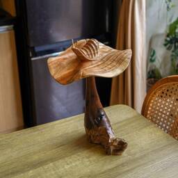 Large Snail On Mushroom 13 Inch/33 cm, Table Decor, Statue, Nature Sculpture, Living Room, Home Room Gift For Her - thumbnail 3