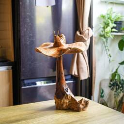 Large Snail On Mushroom 13 Inch/33 cm, Table Decor, Statue, Nature Sculpture, Living Room, Home Room Gift For Her - thumbnail 4