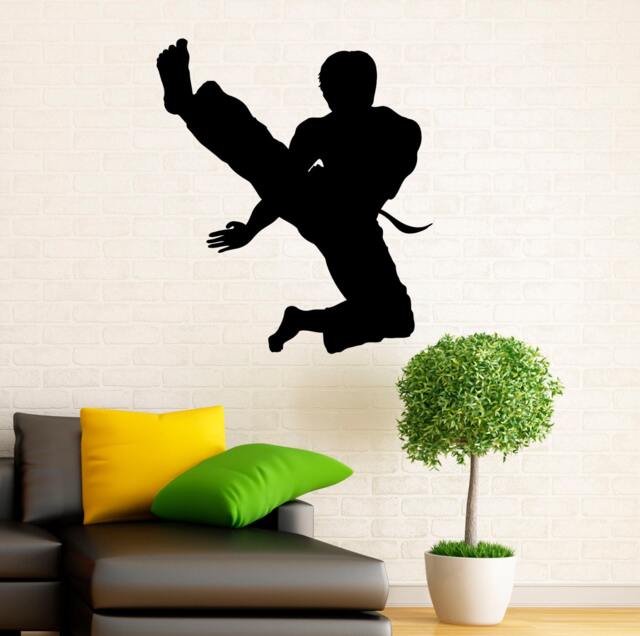 Martial Arts Karate Wall Decal Vinyl Stickers Fighting Home Interior Art Design Murals Bedroom Decor - 1M01A - image 1