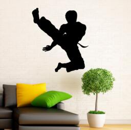 Martial Arts Karate Wall Decal Vinyl Stickers Fighting Home Interior Art Design Murals Bedroom Decor - 1M01A - thumbnail 1
