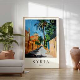 Syria Poster, Travel Print, Islamic Wall Art, Decor, Tropical Botanical Gift, Poster - thumbnail 2