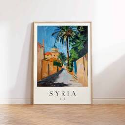 Syria Poster, Travel Print, Islamic Wall Art, Decor, Tropical Botanical Gift, Poster - thumbnail 3