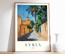 Syria Poster, Travel Print, Islamic Wall Art, Decor, Tropical Botanical Gift, Poster - thumbnail 1