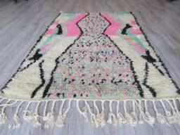 Moroccan Rug - Wool Beni Ourain Berber Rug-Beniouraincarpet-Colorful Rug-Pink Rug-Rainbow Rug-Morokko Teppish-Azilal Rug-Custom Rug - thumbnail 1