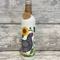 Chicken Light Up Bottle Decouoage - Night Light, Chicken Gifts, Chicks, Easter, Farm Animals - thumbnail 3