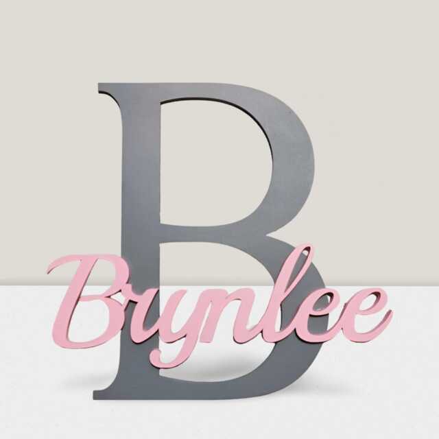 Personalized Wood Name Sign, Nursery Wall Decor, Wooden Letter - image 1