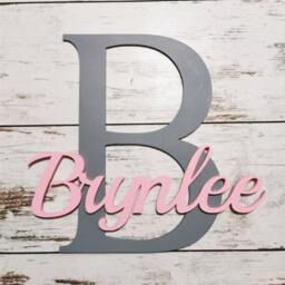 Personalized Wood Name Sign, Nursery Wall Decor, Wooden Letter - thumbnail 3