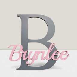 Personalized Wood Name Sign, Nursery Wall Decor, Wooden Letter - thumbnail 1