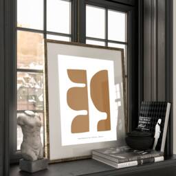 Abstract Print, Contemporary Art , Wall Home Decor Bedroom Minimal Neutral Beige, A5, A4, A3, A3+, A2 - thumbnail 2