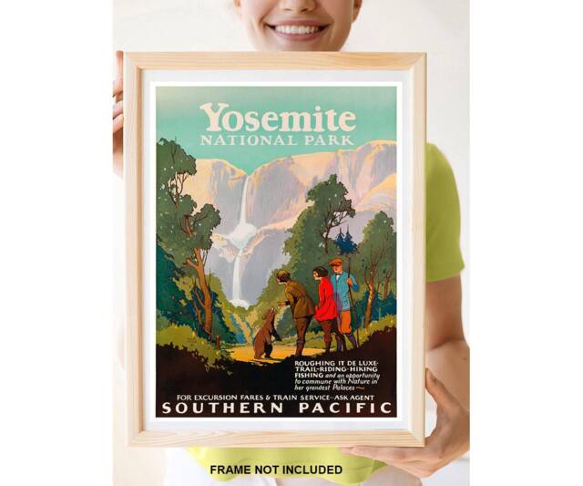 Reprint Of A Vintage Travel Poster - Yosemite Np California - image 1