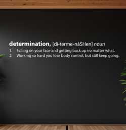 Determination Quote Wall Decal, Definition, Never Give Up, Classroom Sign, Business Sticker, Dorm Room Engineering Sign - thumbnail 1