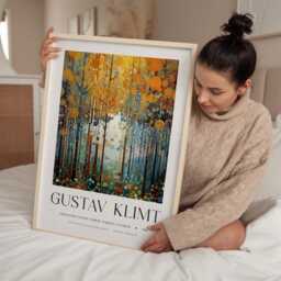 Gustav Klimt, Klimt Poster, Museum Exhibition Wallart Print, Poster Tree Of Life, Forest - thumbnail 2