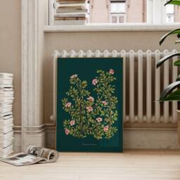 Floral Vines Art Print Moody Botanical Illustration On Matte Silk - thumbnail 2
