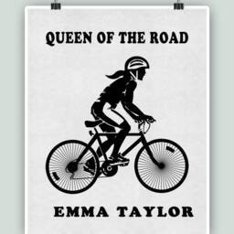 Personalized, Cycling Art Print, School Decor, Poster, Cyclist Gift, Queen Of The Road, Bike Shop Woman - thumbnail 3