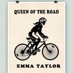 Personalized, Cycling Art Print, School Decor, Poster, Cyclist Gift, Queen Of The Road, Bike Shop Woman - thumbnail 2