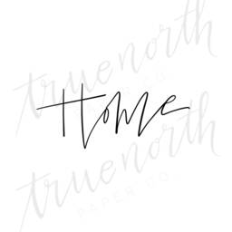 Home Print, Digital Download, Simple Decor, House Warming Gift, Minimalist Wall Art, Lettered Printable Framable Print - thumbnail 3