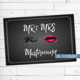 "Floor Mat Personalized With Name ""Mr & Mrs"