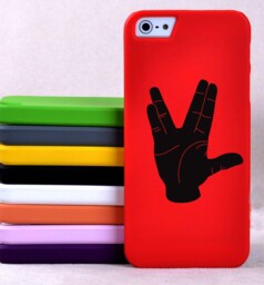 Live Long & Prosper Hand Sign Silhouette - Wall Decal Custom Vinyl Art Stickers - thumbnail 1
