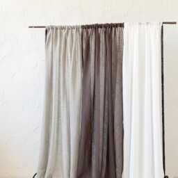 Lightweight Linen Curtain Rod Pocket Sheer Drape - 54??? Natural Window Panel Gauze Curtains - thumbnail 2
