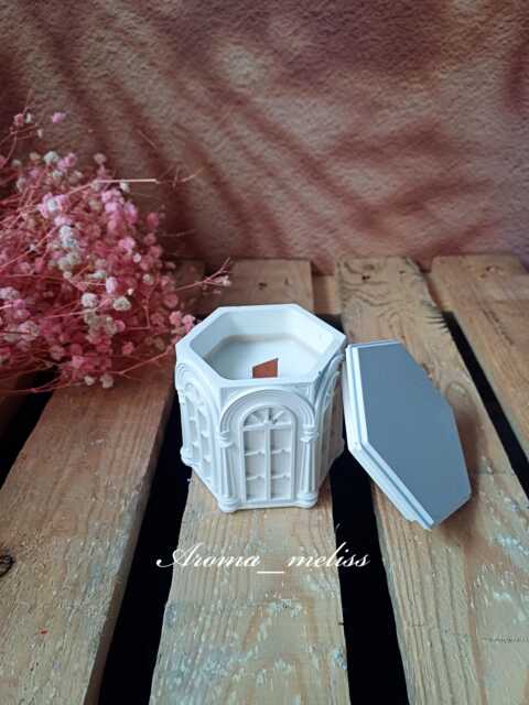 stonecast Candle Jar Eco-Friendly Soy Wax, Handmade Home Decor - image 1