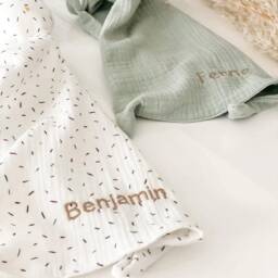 Personalized Baby Bunny Comforter, Cotton Muslin Lovey - thumbnail 4