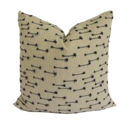 Clarke & - Nala Indigo Stunning African Inspired Embroidered Cushion Cover Throw Pillow Designer Home Decor - thumbnail 1