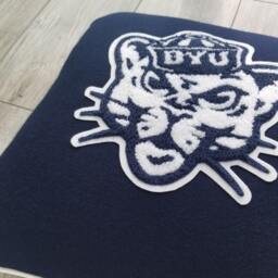 Byu, Cougar Logo Letterman Pillow, Brigham Young University, Byu Cougars - thumbnail 3
