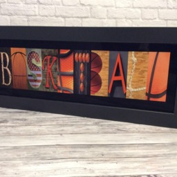 Basketball Letter Art, Sign, Player Gift, Room Decor, Wall Alphabet Coach - thumbnail 3