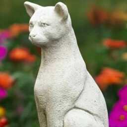 Large Cat Statue Concrete Kitten Sculpture Outdoor Kitty Decor Cement Animal Ornament Front Door Figurine Stone Art Kitty Lover Gift - thumbnail 3