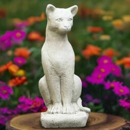 Large Cat Statue Concrete Kitten Sculpture Outdoor Kitty Decor Cement Animal Ornament Front Door Figurine Stone Art Kitty Lover Gift - thumbnail 2