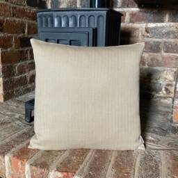 809. Beige Chevron Herringbone Tweed Cushion Cover. 100% Wool, Various Sizes - thumbnail 1