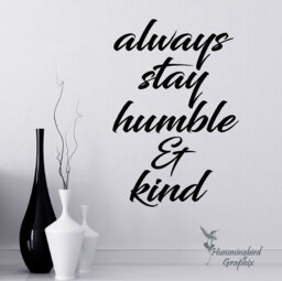 Humble & Kind Wall Decal Inspirational Quote, Vinyl Lettering - thumbnail 1