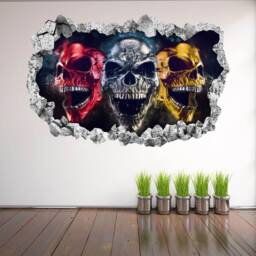 Metal Skulls Wall Decal Sticker Mural Poster Print Art Home Decor Kp10 - thumbnail 2