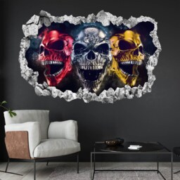 Metal Skulls Wall Decal Sticker Mural Poster Print Art Home Decor Kp10 - thumbnail 3