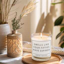 60Th Birthday Gift For Women, Your Fifties Have Expired, Funny Scented Candle, Celebration For Sister Friend, Ideas - thumbnail 2