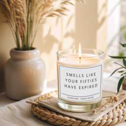 60Th Birthday Gift For Women, Your Fifties Have Expired, Funny Scented Candle, Celebration For Sister Friend, Ideas - thumbnail 3