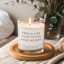 60Th Birthday Gift For Women, Your Fifties Have Expired, Funny Scented Candle, Celebration For Sister Friend, Ideas